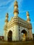 The Charminar (?'four minarets) is a monument located in Hyderabad, Telangana, India.  